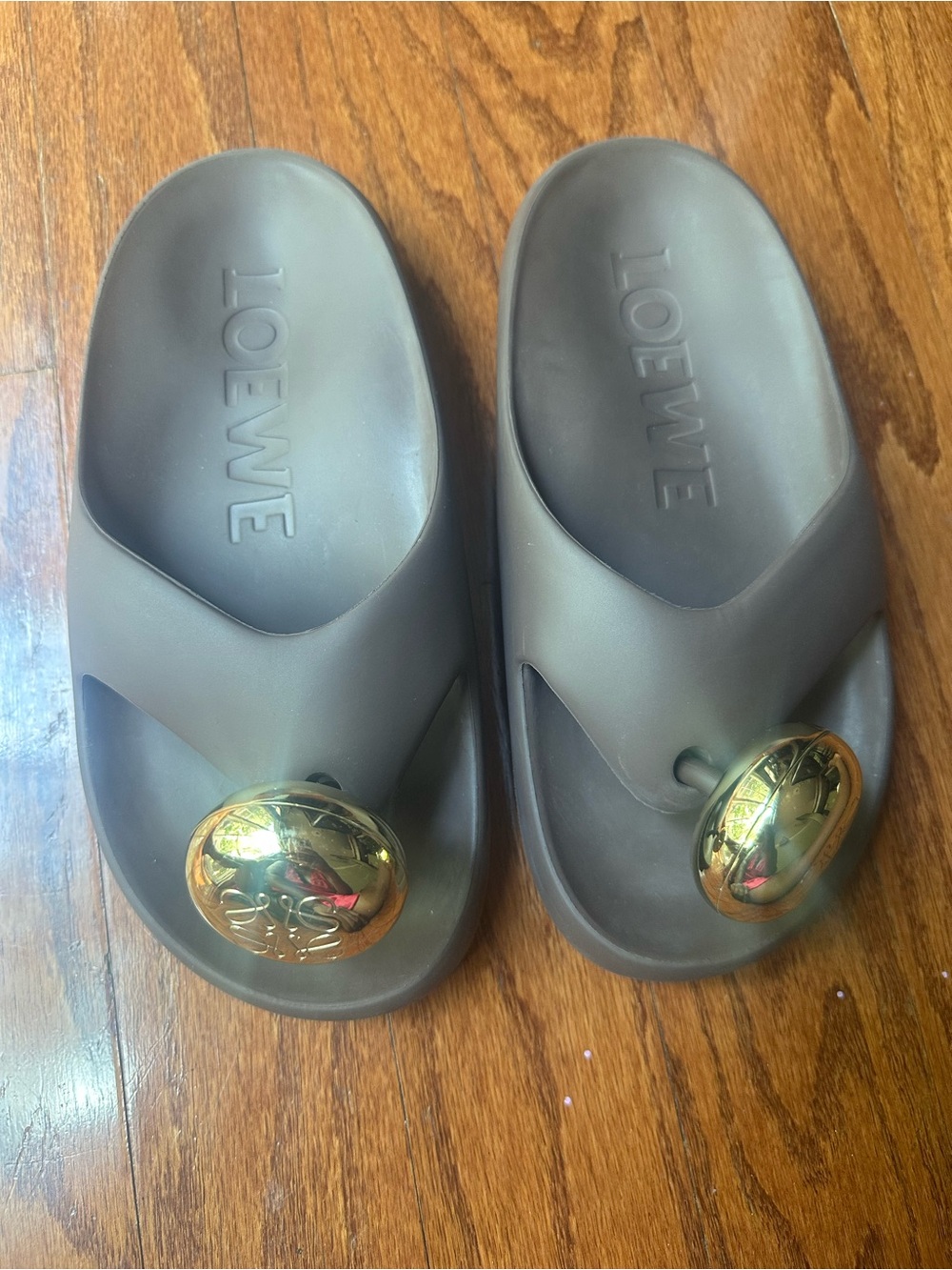 💫 Loewe Foam Rubber Paula's Ibiza Pebble Toe Post Sandals Size 40
